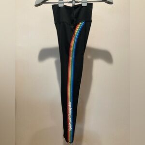 Spiritual Gangster Women’s Black Athletic Pilates Yoga‎ Leggings Rainbow Pride